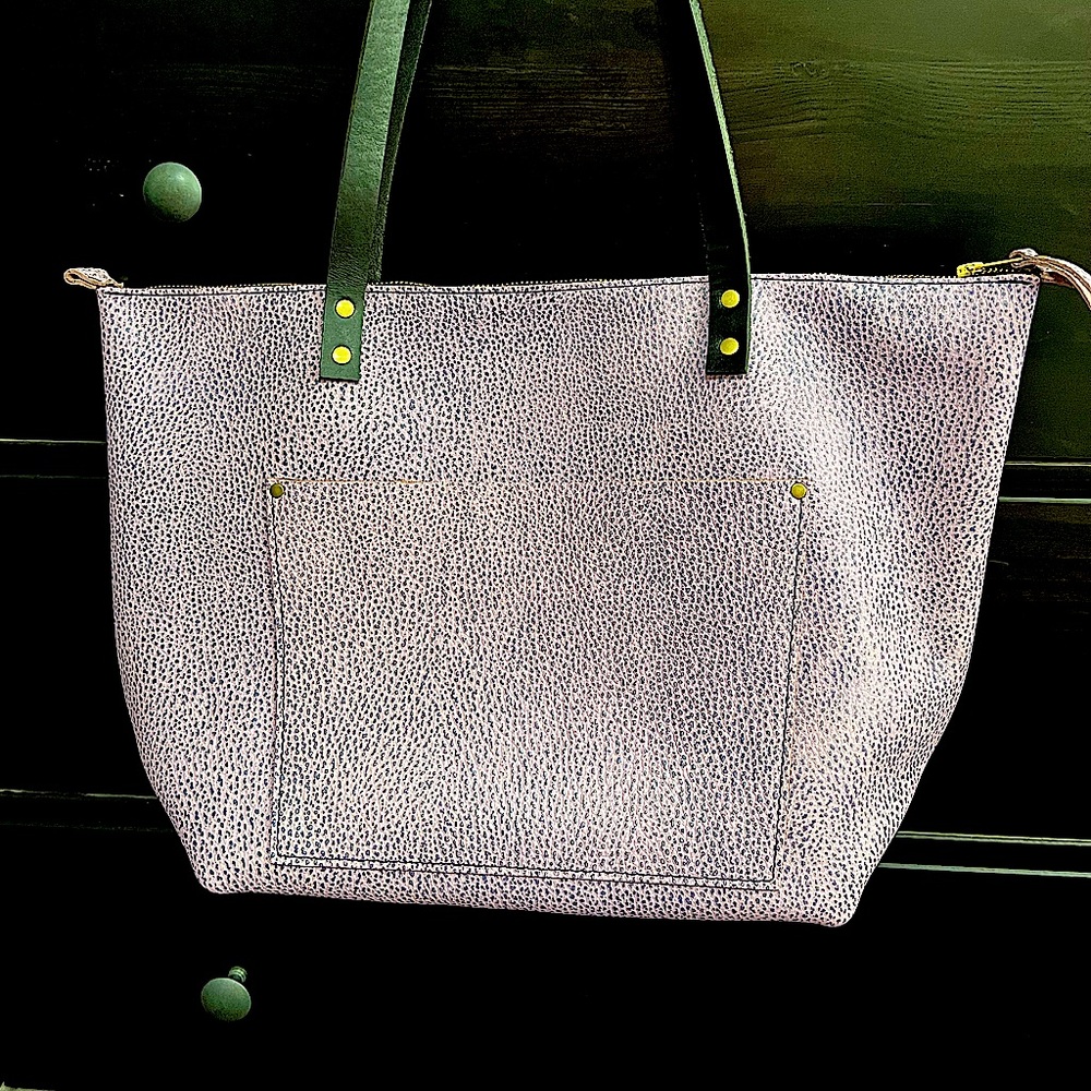 Portland Leather Large Zipper Tote - Lilac Eclipse